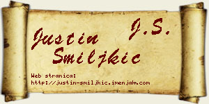 Justin Smiljkić vizit kartica